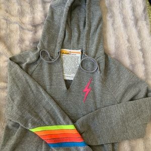 Aviator nation cropped hoodie, size S.